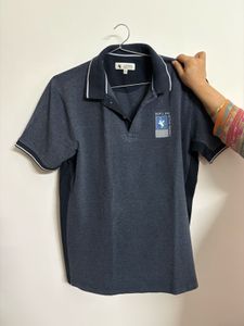 Men's Blue Polo T-Shirt (Brand - Cantabil)