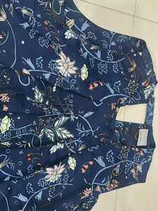 Vero Moda Navy Floral Print Sleeveless Top