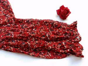 Red Printed Over Size Top For Women