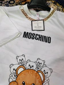 Cute Teddy Chain Baggy Tee 🤎..