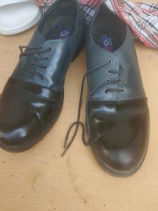 Smart Oxford Shoes.Blue & black Dual Tone