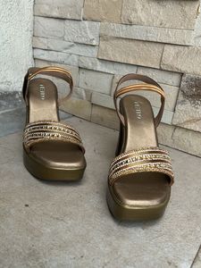 Stylish Embellished Platform Wedges