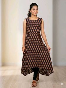 Printed high-low Kurta for Women