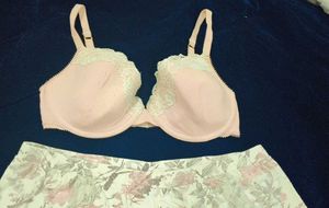 Pastel Pink Bra &amp; Floral Shorts Set