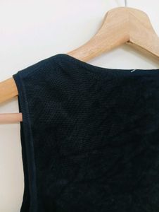 Sparkly Black Sleeveless Top