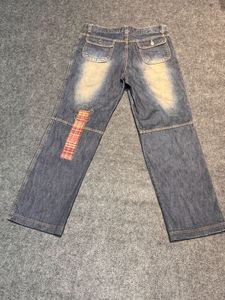 Unique Artsy Patchwork Denim with Floral &amp; Rabbit