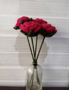 Pinterest Crochet Rose flower bouquet