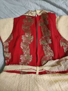 Beautiful Red and Beige Frock for newborn
