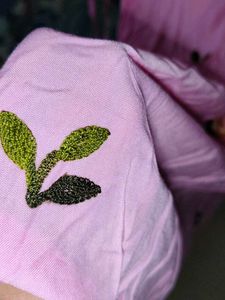Embroidered Pink Kurta