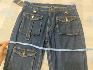 y2k coded Stylish Pocket Detail Jeans🌟🌸