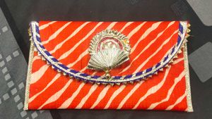 Elegant Striped Clutch