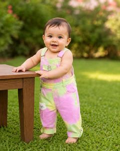 Baby Girl Dungarees Set