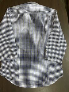 Men's Blue Gingham Button-Down Shirt