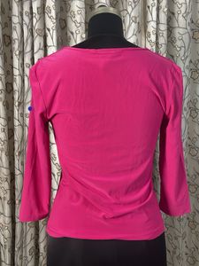 Vibrant Pink 3/4 Sleeve Top