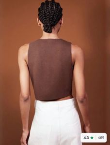 H&amp;M Chic Brown Buttoned Vest