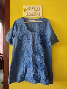 Embroidered Blue Top 36/38