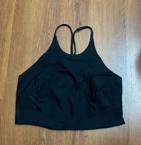 Black Halter Neck Crop Top