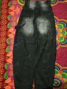 Washed Denim Jeans barrel fit jean