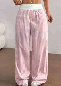 Pink Striped Pajama Pants