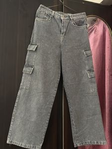Grey Cargo Jeans