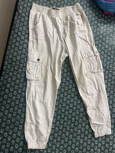 Women's Beige Cargo Pants