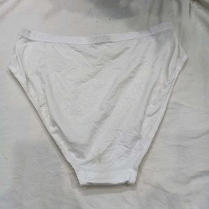 💙 Comfortable White Lace Trim Briefs