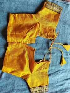 Elegent Yellow  Saree with blause piec