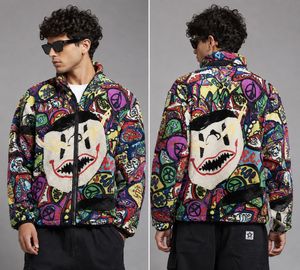 Unisex From Japan - New Graffiti Print Puffer Jack