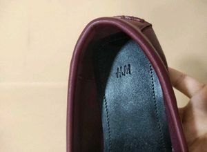 H&amp;M Burgundy Leather Loafers