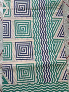 Light Cotton saree with triangle design
