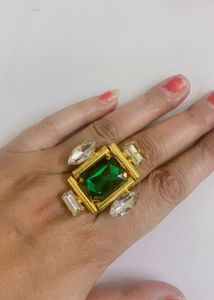Statement Green Gem Ring l Last pc
