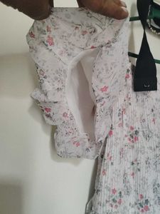 Floral Print Puff Sleeve Maxi Dress