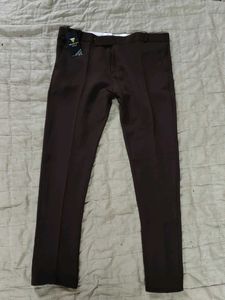 Men's Brown Formal Trousers
