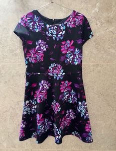 Imported Women's Black Floral Print Dress