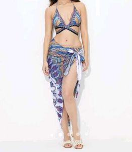 Boho Print Bikini with Sarong