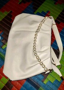 Elegant Pearl &amp; Gold Face Mask Chain
