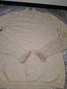 golden woolen top