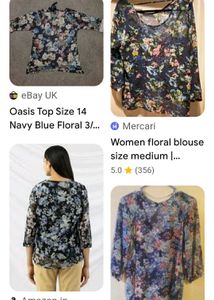 Sheer Floral Print Tunic top with vest