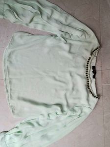 Mint Green Blouse with Detail