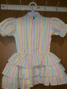 Striped Ruffled Tiered Dress