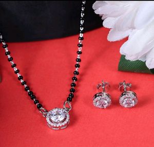 Mangalsutra With Earrnings Pure Silver 925