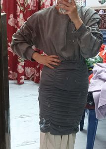 Bodycon Puffer Sleeves Dress New