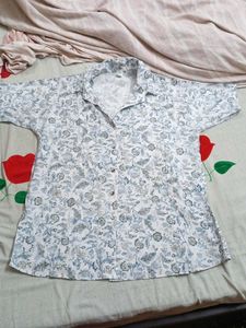 Floral Print Short Sleeve Button-Up Shirt
