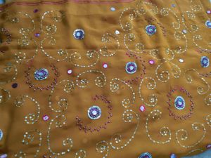 Embellished Mustard Saree