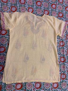 Embroidered Yellow Kurta