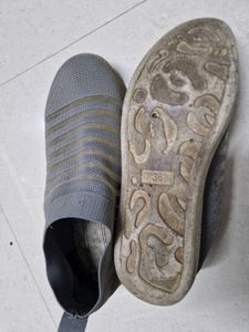Comfortable Grey Slip-on Shoes