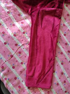 Elegant Burgundy Velvet Kurta with palazo