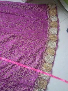 Beautiful Purple Embroidered Ethnic Gown