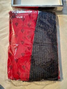 Beautiful Red Printed Saree