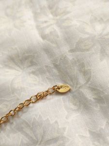 Micro Gold broad Chain with side locket